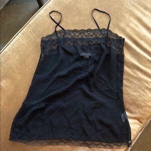 Vince Silk Top Camisole straps New without Tags Lace trim Stunning layer basics